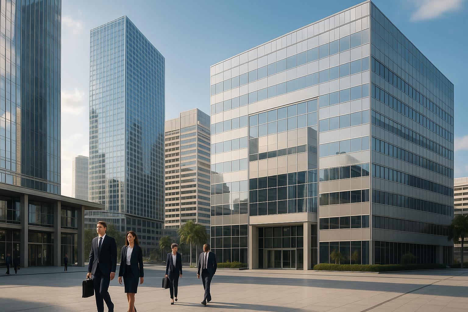 Professional Miami business district showcasing economic growth and job creation potential